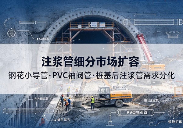 薛城注浆管细分市场扩容，隧道钢花小导管、PVC 袖阀管、桩基后注浆管需求分化